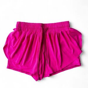 Women’s Hot Pink Active Shorts - Elastic Waist Drawstring